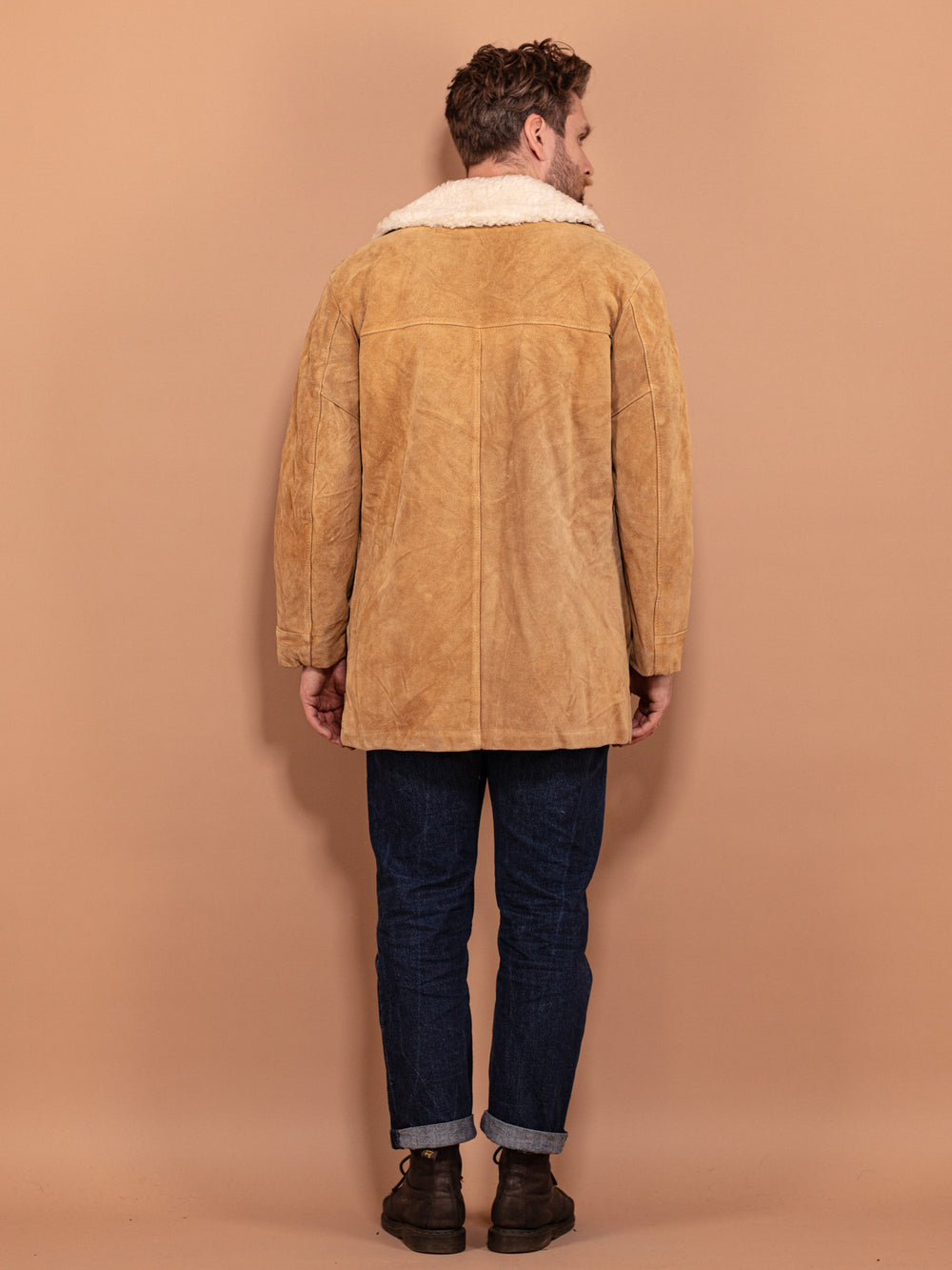 Vintage 70's Sears Fieldmaster Suede Coat in Beige - NorthernGrip