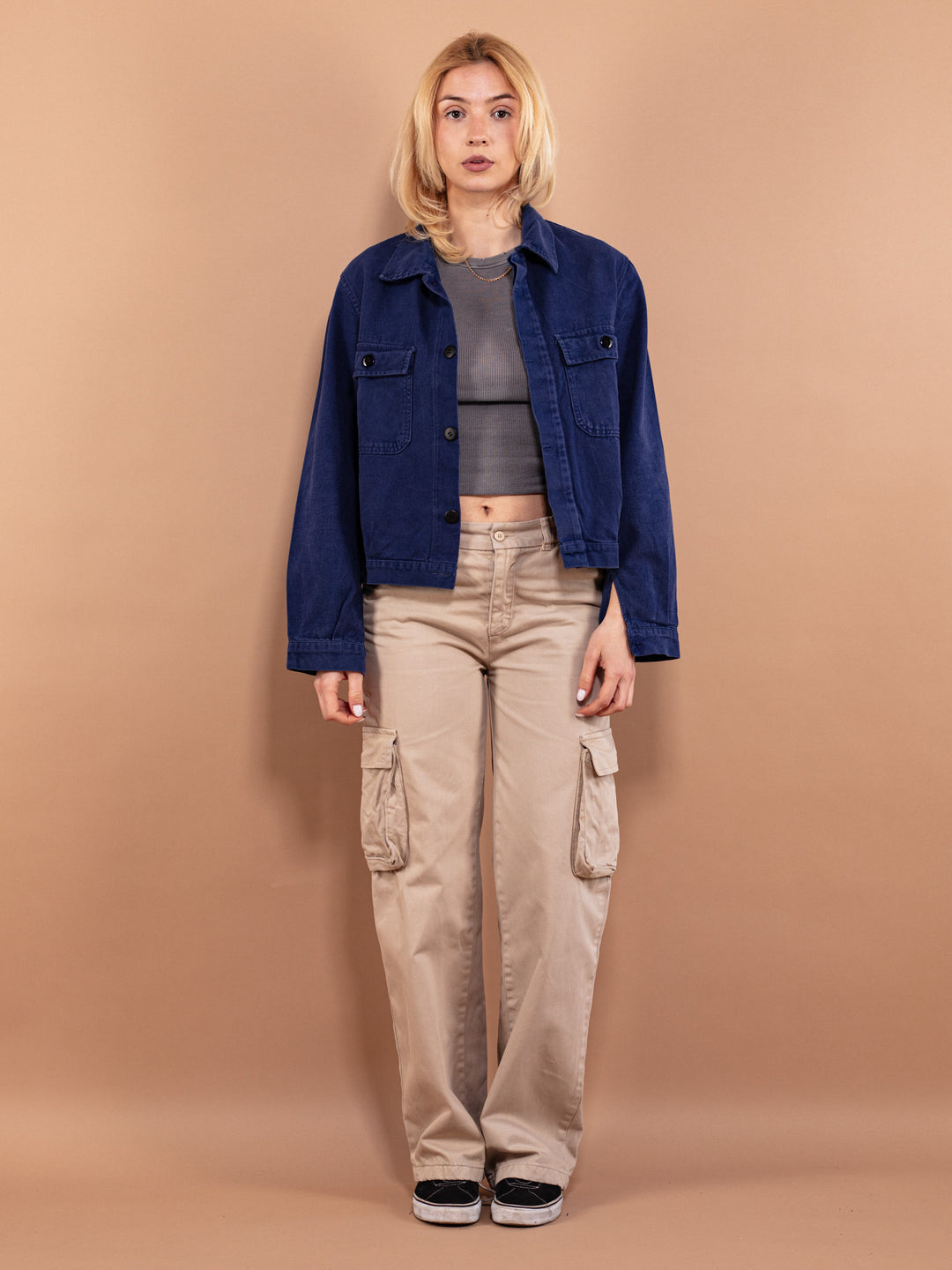 Vintage 70's Women Cropped French Work Jacket - NorthernGrip