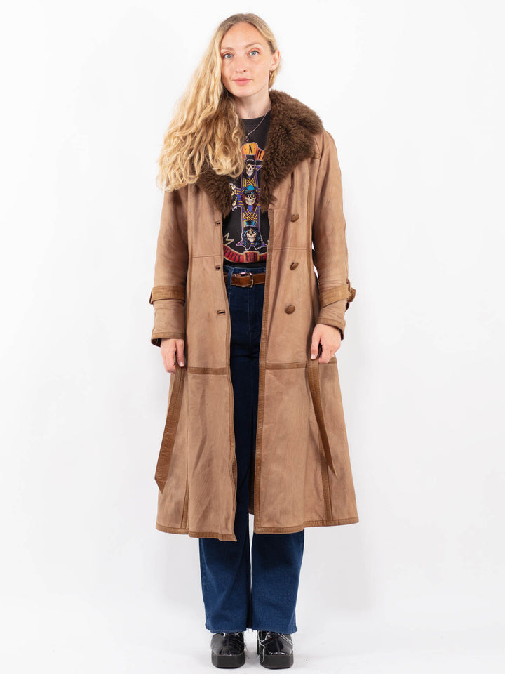 Vintage 70's Women Fur Coat in BrownA0483