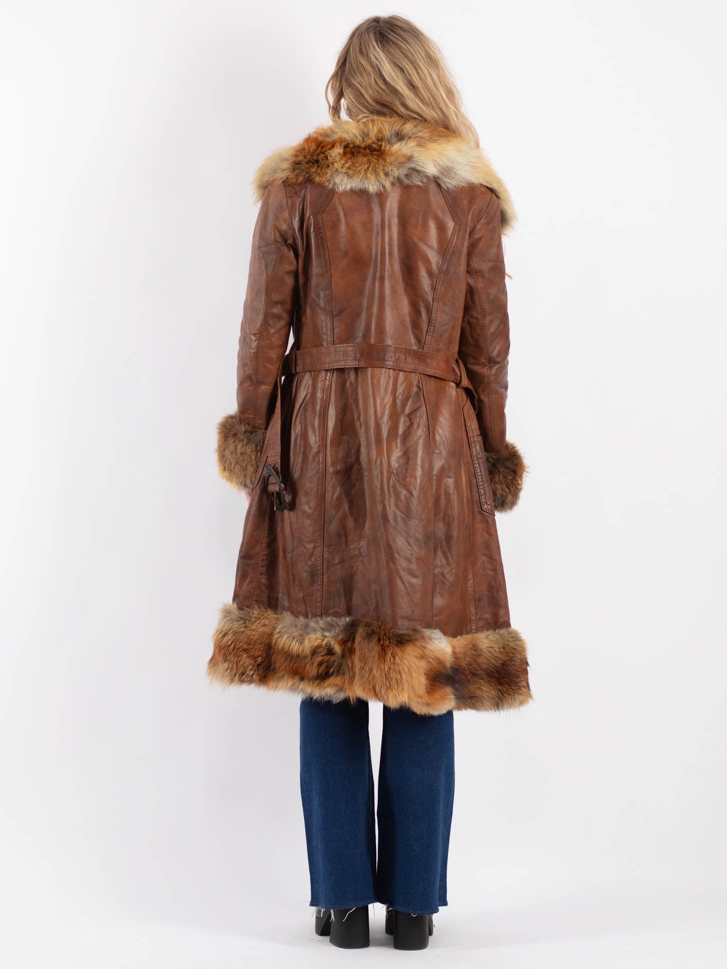 ジャケット・アウター 80S Vintage Fur Jacket 80s Schjelde Fox Fur Woven Jacket | S-M - Lucky Vintage