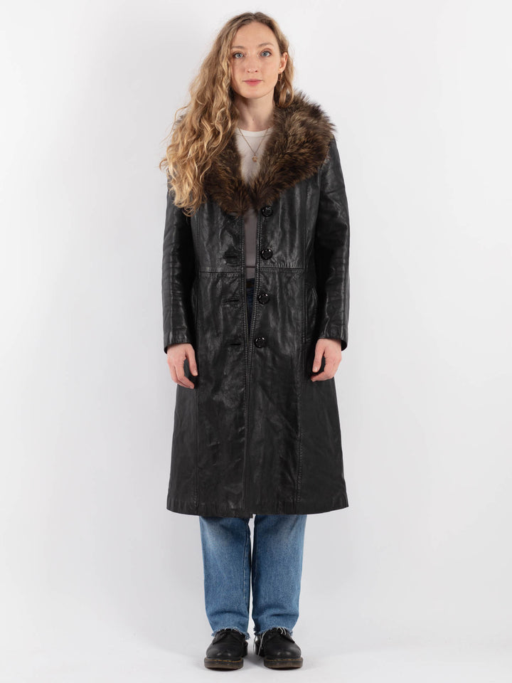 Vintage 70's Women Leather in BlackV9290