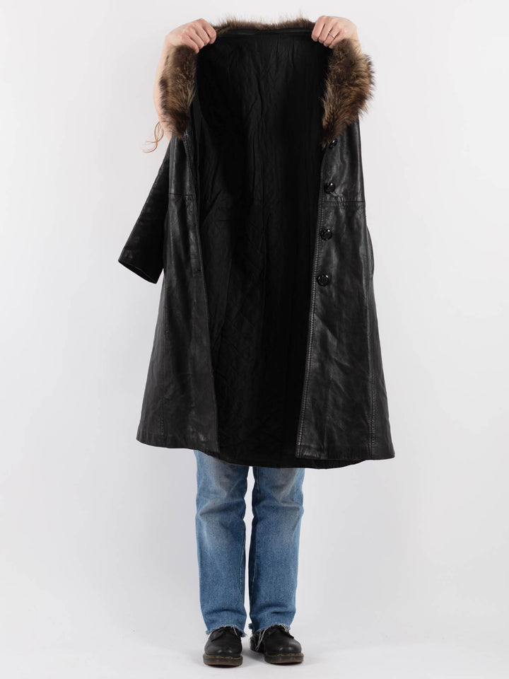 Vintage 70's Women Leather in BlackV9290