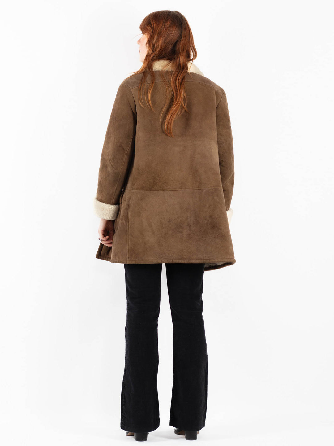 Vintage 70's Women Sheepskin Coat in BrownV9741