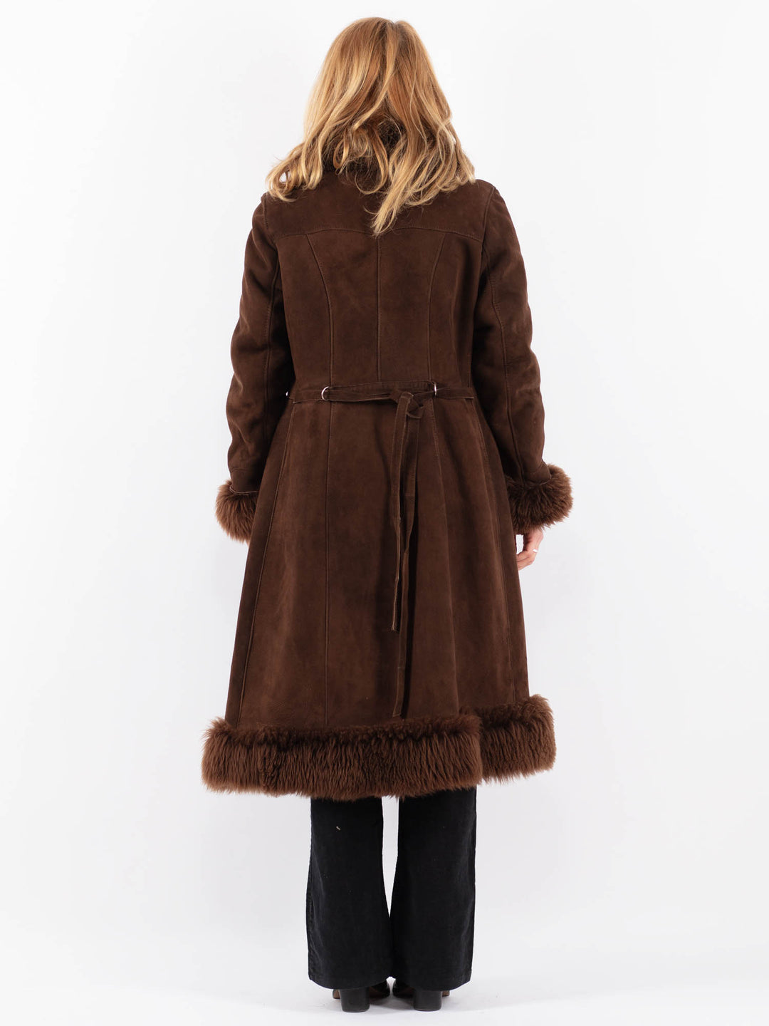 Vintage 70's Women Sheepskin Coat in BrownV9643