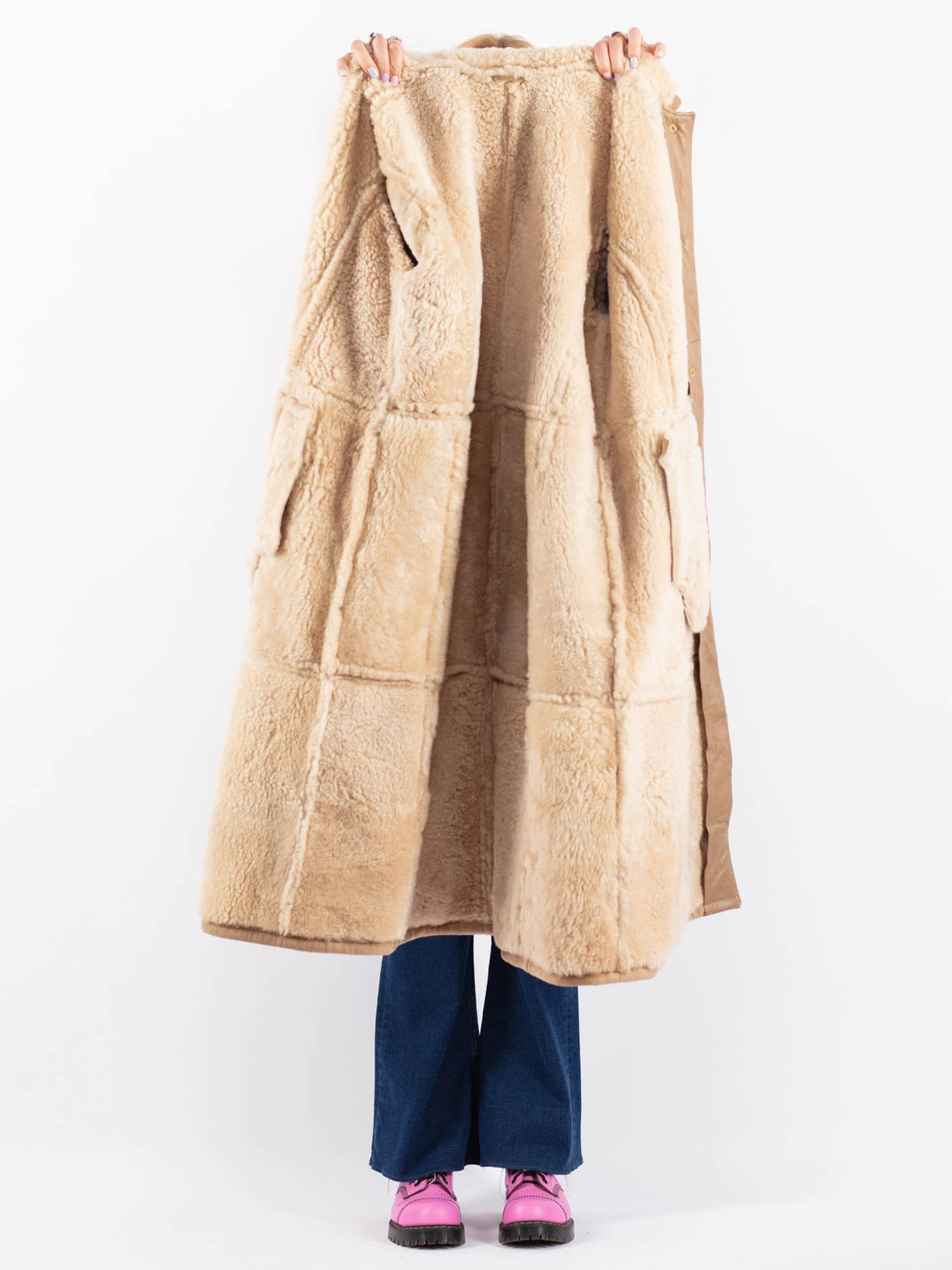 Vintage 70's Women Sheepskin in BeigeV9540