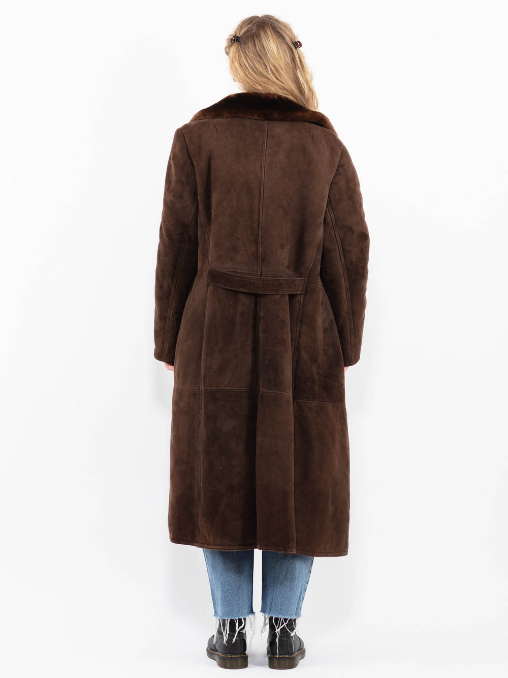 Vintage 70's Women Sheepskin Coat in BrownA0246
