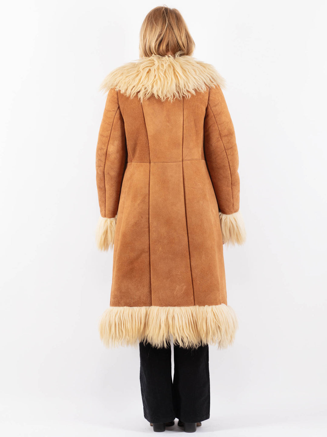Vintage 70's Women Sheepskin Coat in BrownV9647