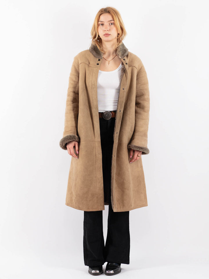 Vintage 70's Women Sheepskin in BeigeV9648