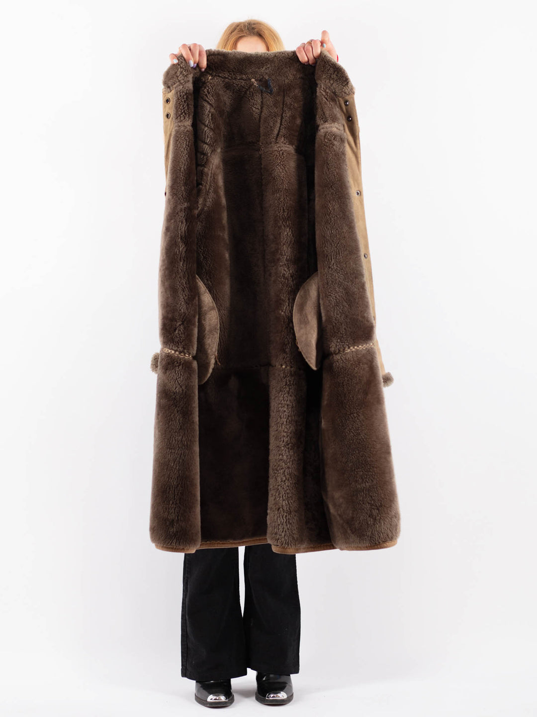 Vintage 70's Women Sheepskin in BeigeV9648