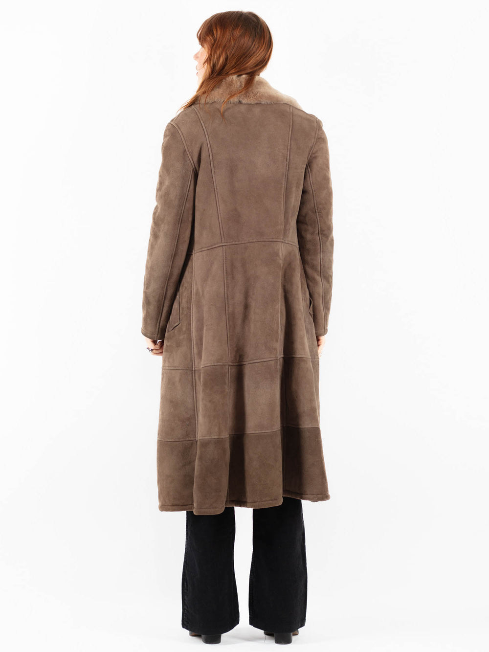 Vintage 70's Women Sheepskin Coat in BeigeV9754