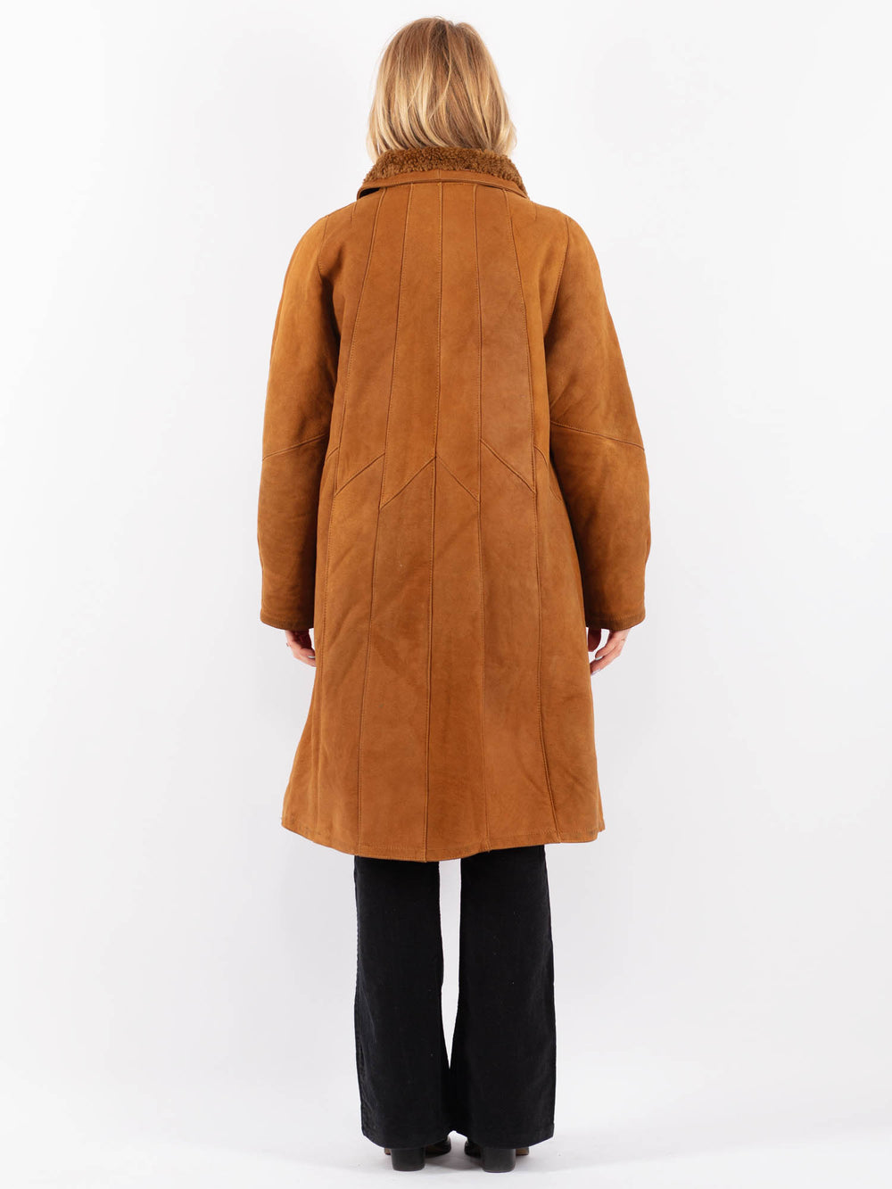Vintage 70's Women Sheepskin Coat in BrownV9651