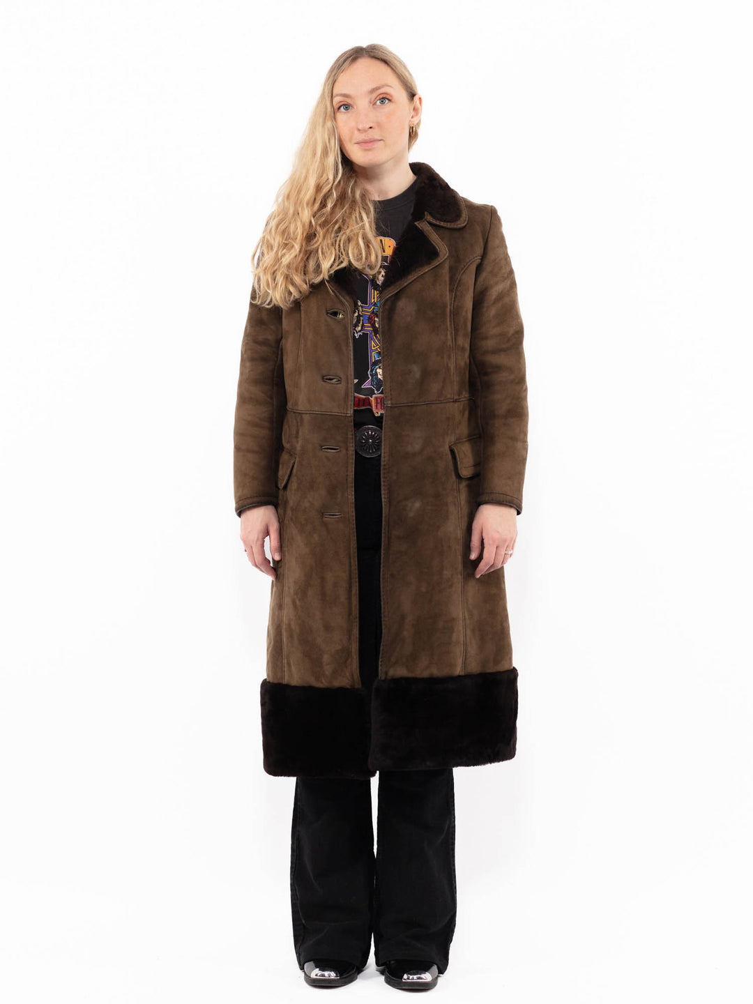 Vintage 70's Women Sheepskin in BrownA0887