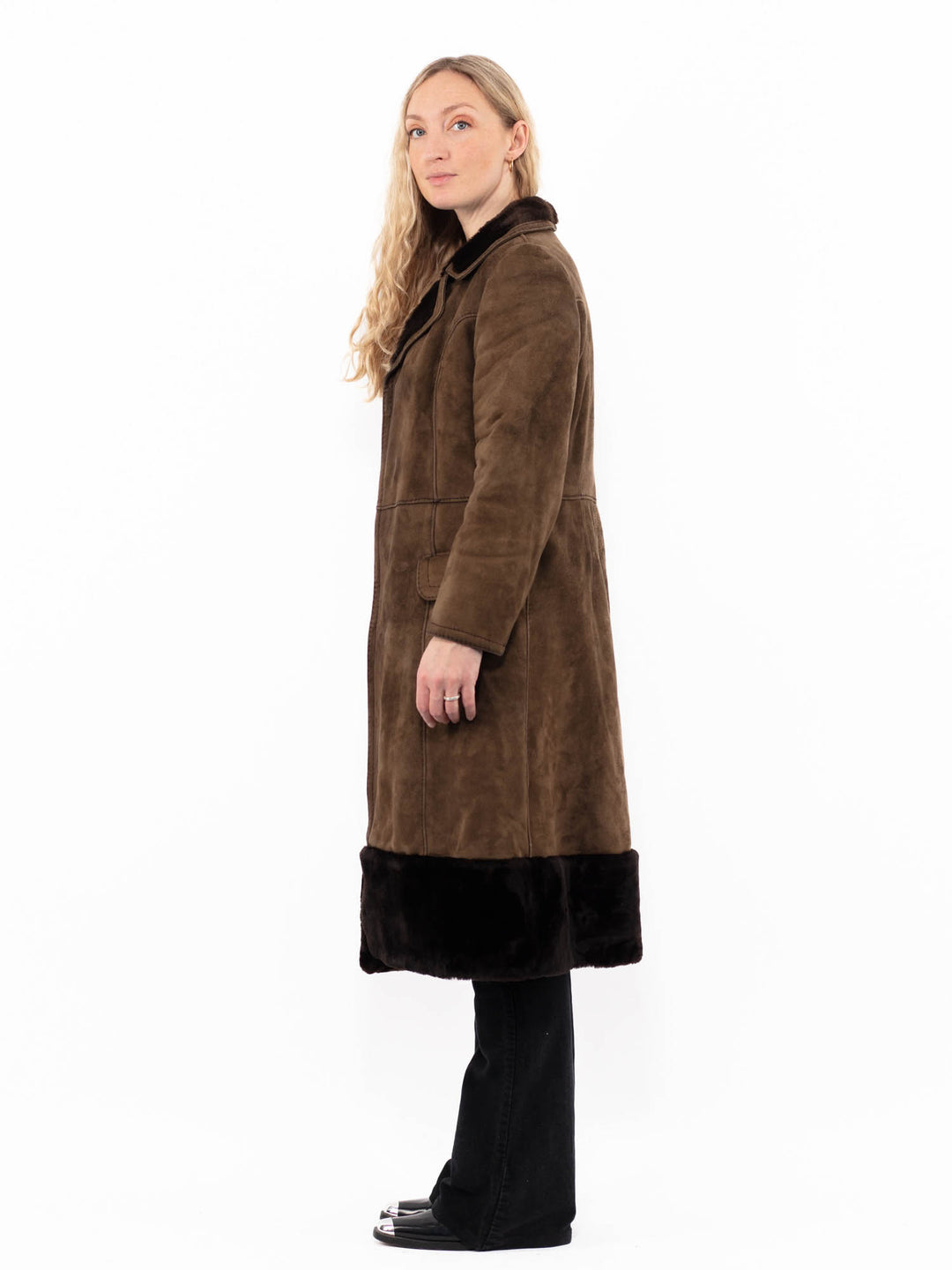 Vintage 70's Women Sheepskin in BrownA0887