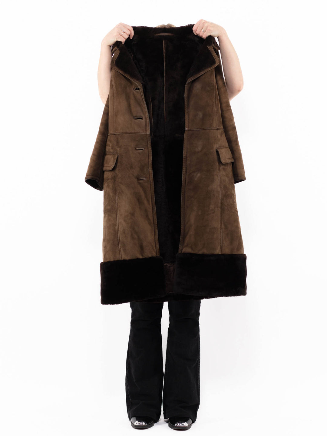 Vintage 70's Women Sheepskin in BrownA0887