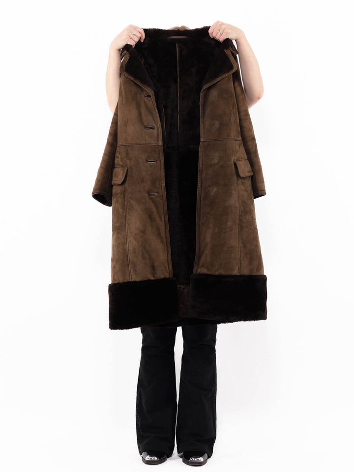 Vintage 70's Women Sheepskin in BrownA0887