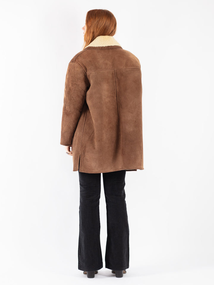 Vintage 70's Women Sheepskin in Brown