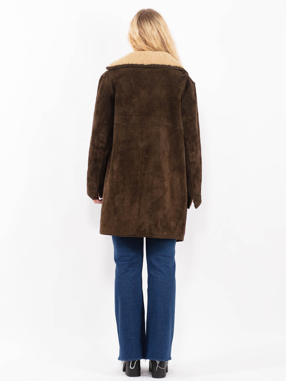 Vintage 70's Women Sheepskin Coat in BrownA0364