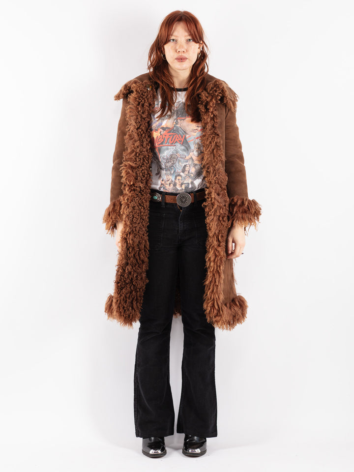 Vintage 70's Women Sheepskin in BrownV8350