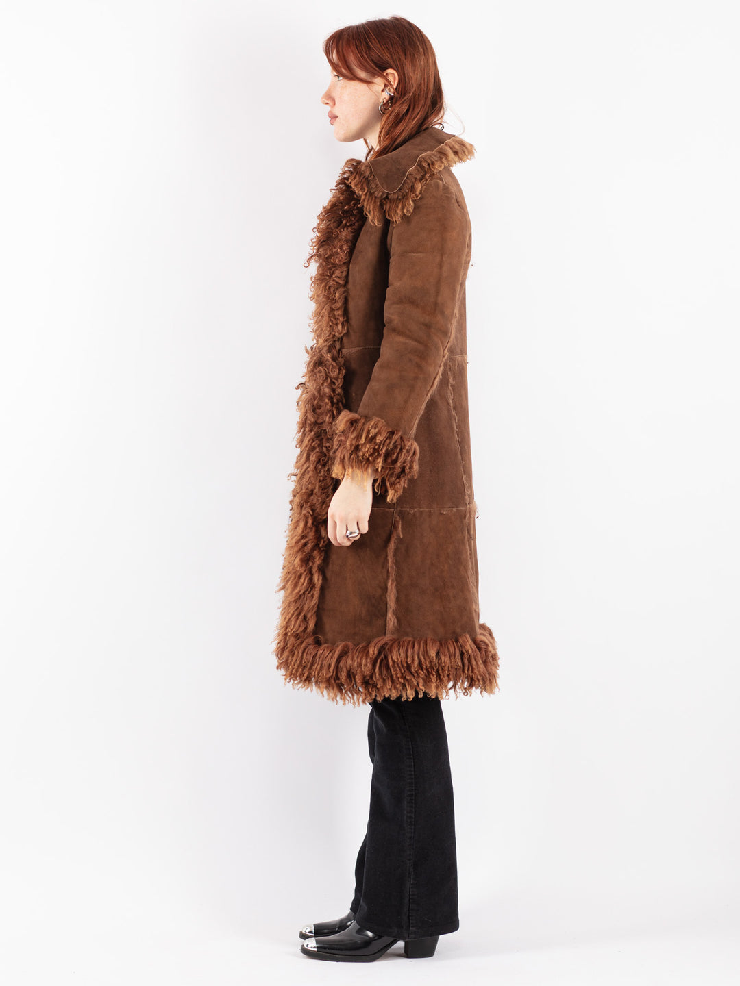Vintage 70's Women Sheepskin in BrownV8350