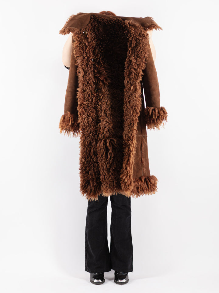Vintage 70's Women Sheepskin in BrownV8350