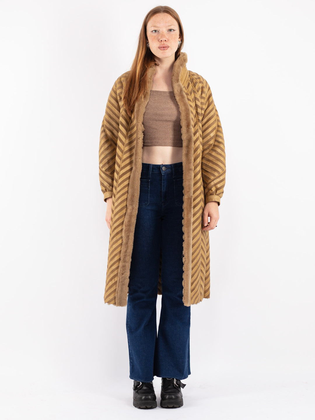 Vintage 70's Women Sheepskin Coat in