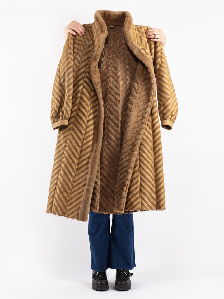 Vintage 70's Women Sheepskin Coat in