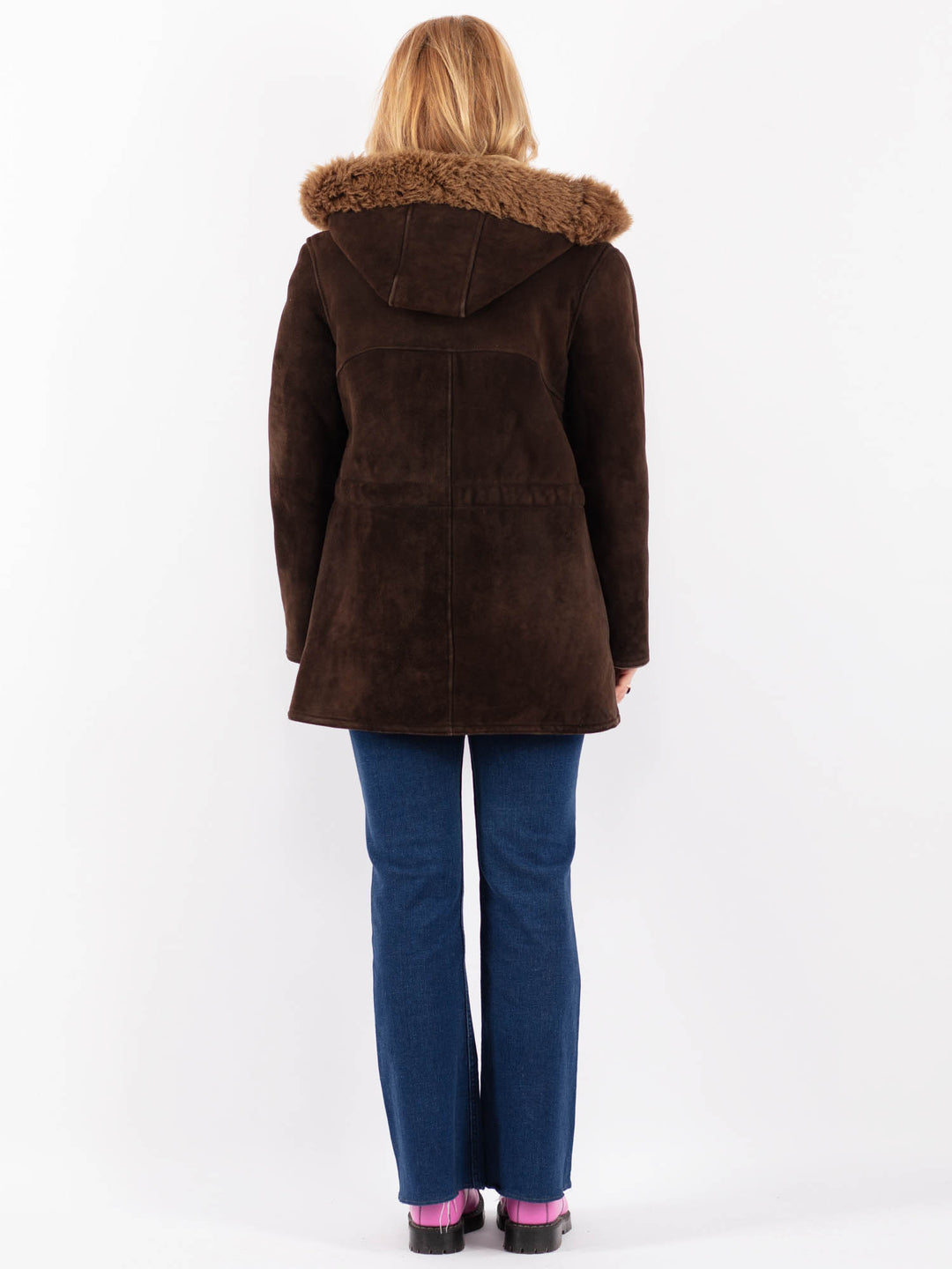 Vintage 70's Women Sheepskin Coat in BrownV9550