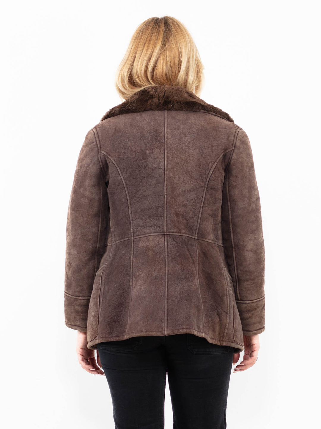 Vintage 70's Women Sheepskin Coat in BrownA0162