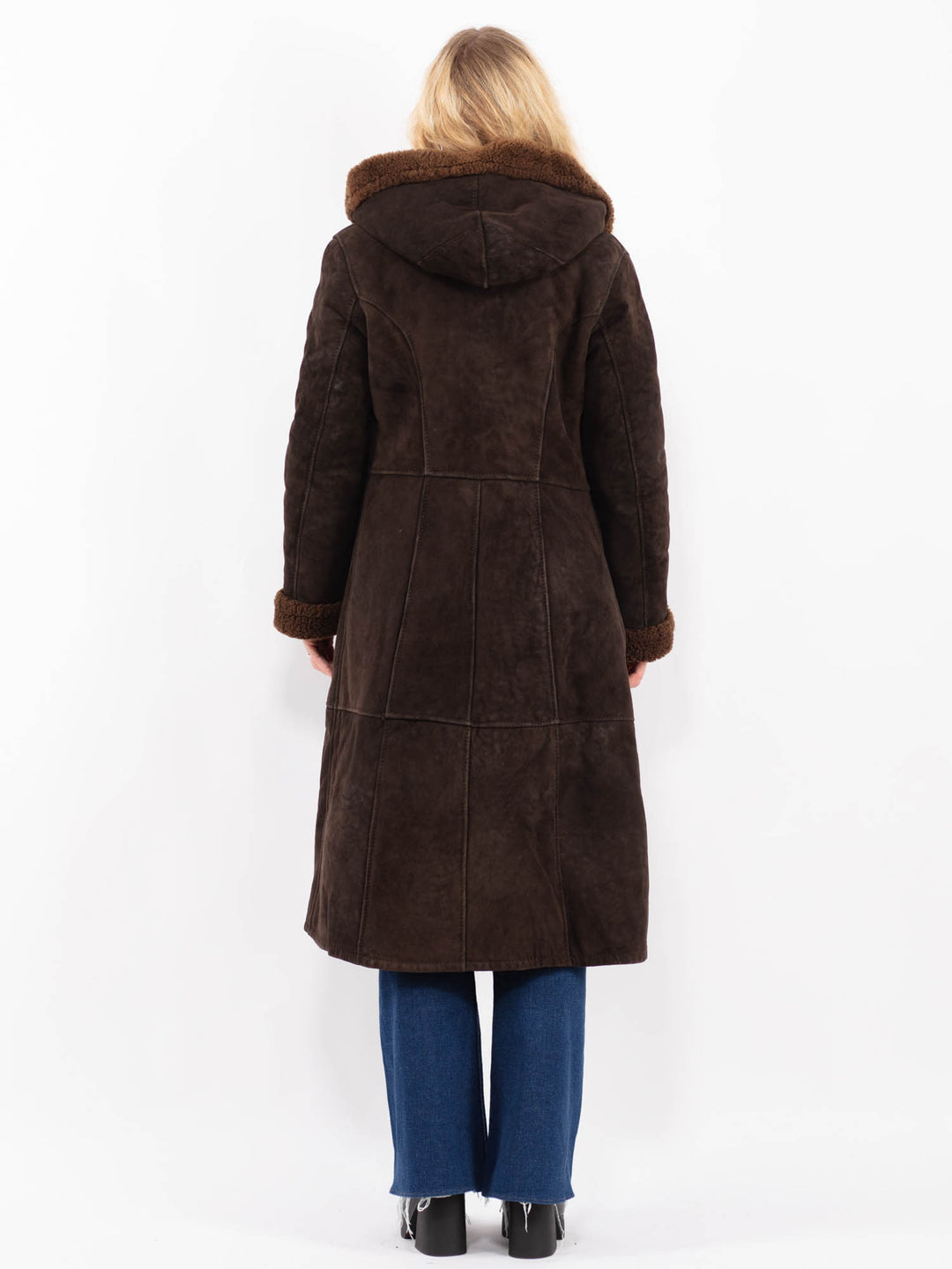 Vintage 70's Women Sheepskin Coat in BrownA0370