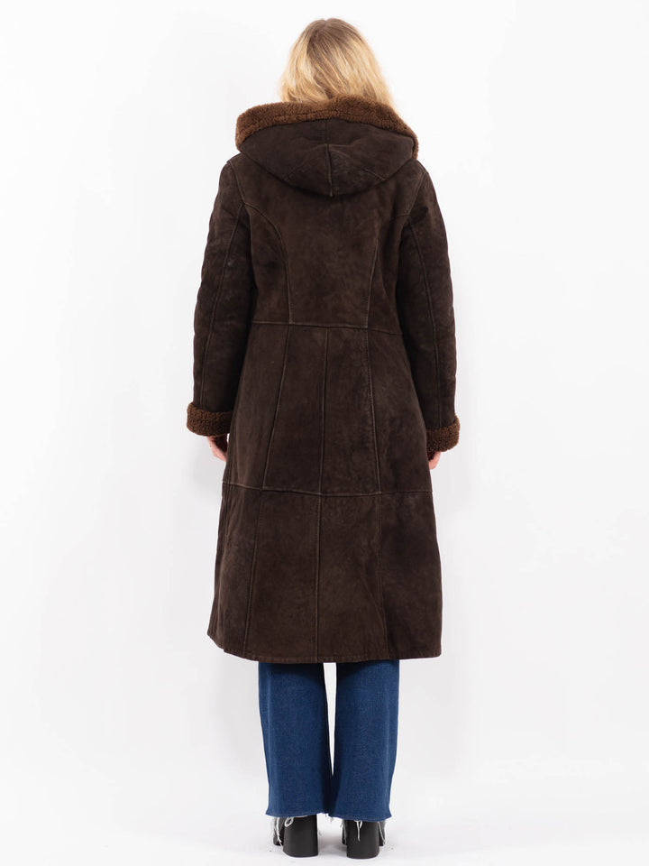 Vintage 70's Women Sheepskin Coat in BrownA0370