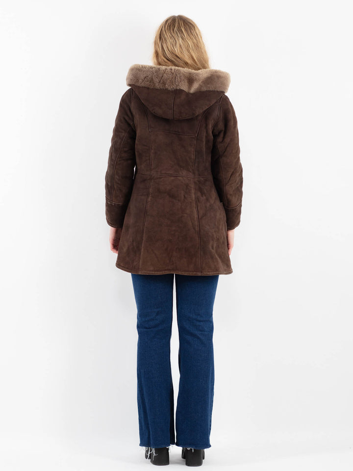 Vintage 70's Women Sheepskin in BrownV9877