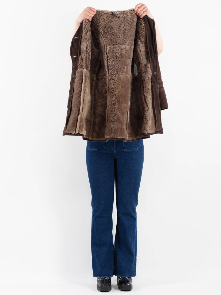 Vintage 70's Women Sheepskin in BrownV9877