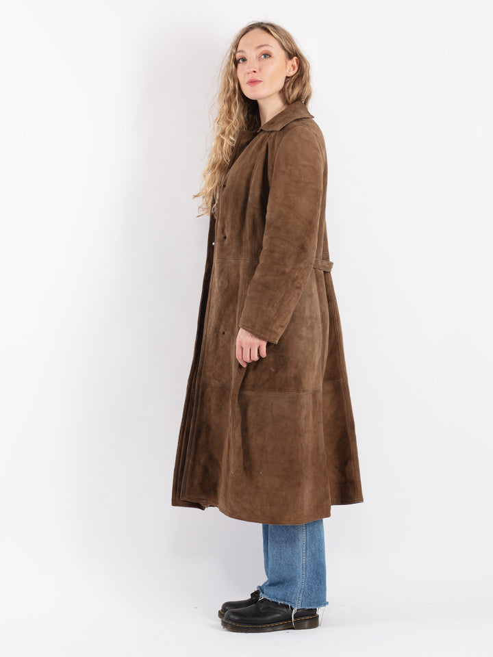 Vintage 70's Women Sheepskin Coat in Brown