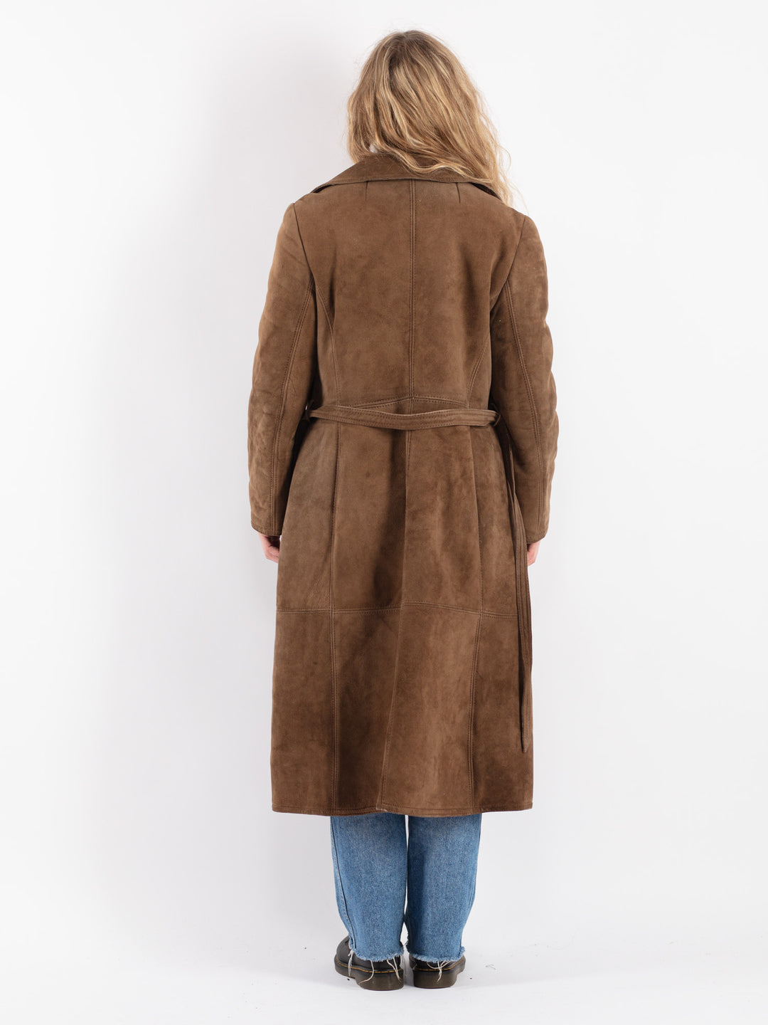 Vintage 70's Women Sheepskin Coat in Brown