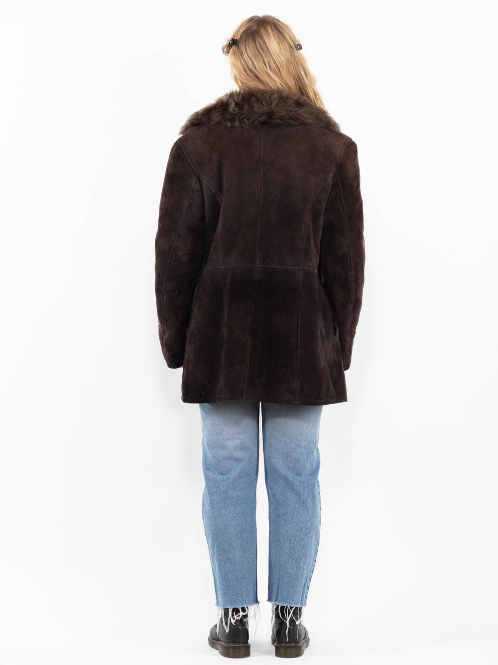 Vintage 70's Women Sheepskin Coat in BrownA0283