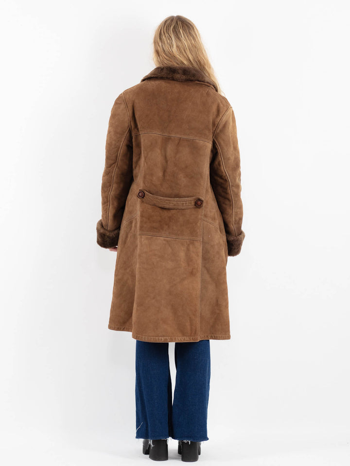 Vintage 70's Women Sheepskin in BrownV9885