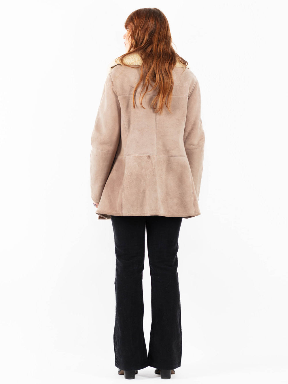 Vintage 70's Women Sheepskin Coat in BeigeV9783