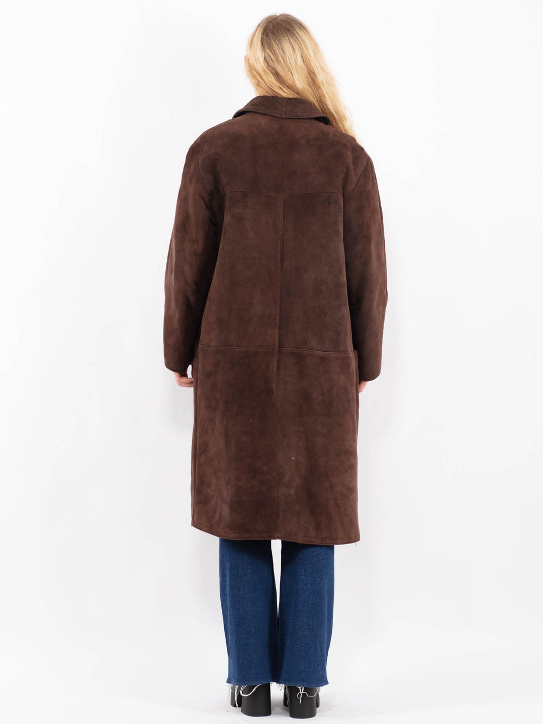 Vintage 70's Women Sheepskin Coat in BrownA0387