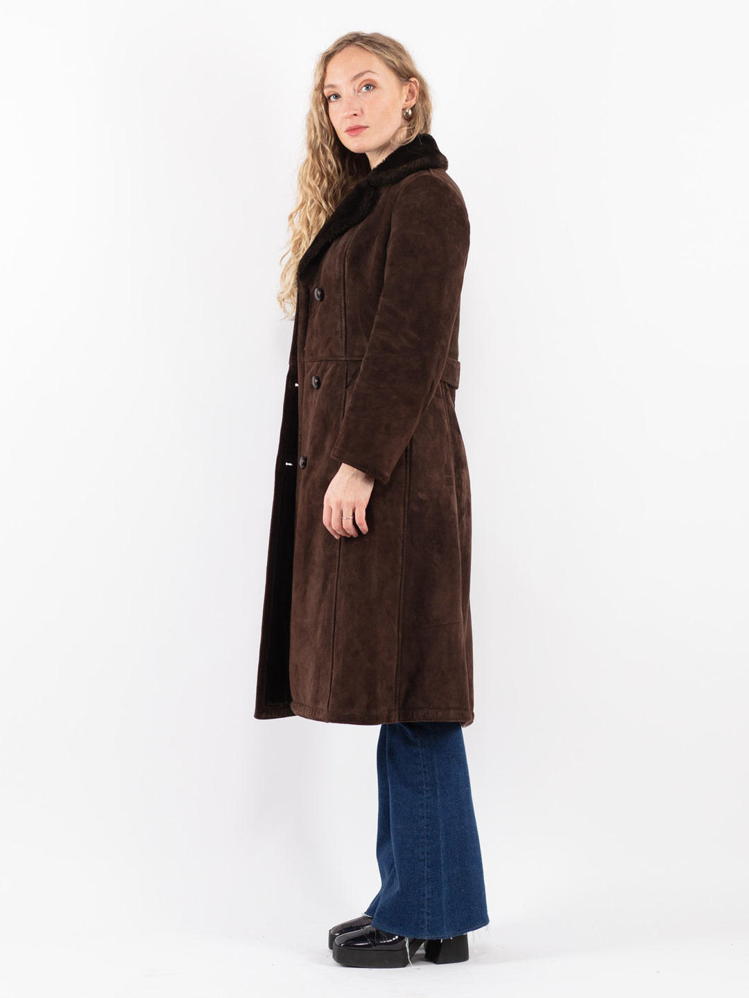 Vintage 70's Women Sheepskin Coat in