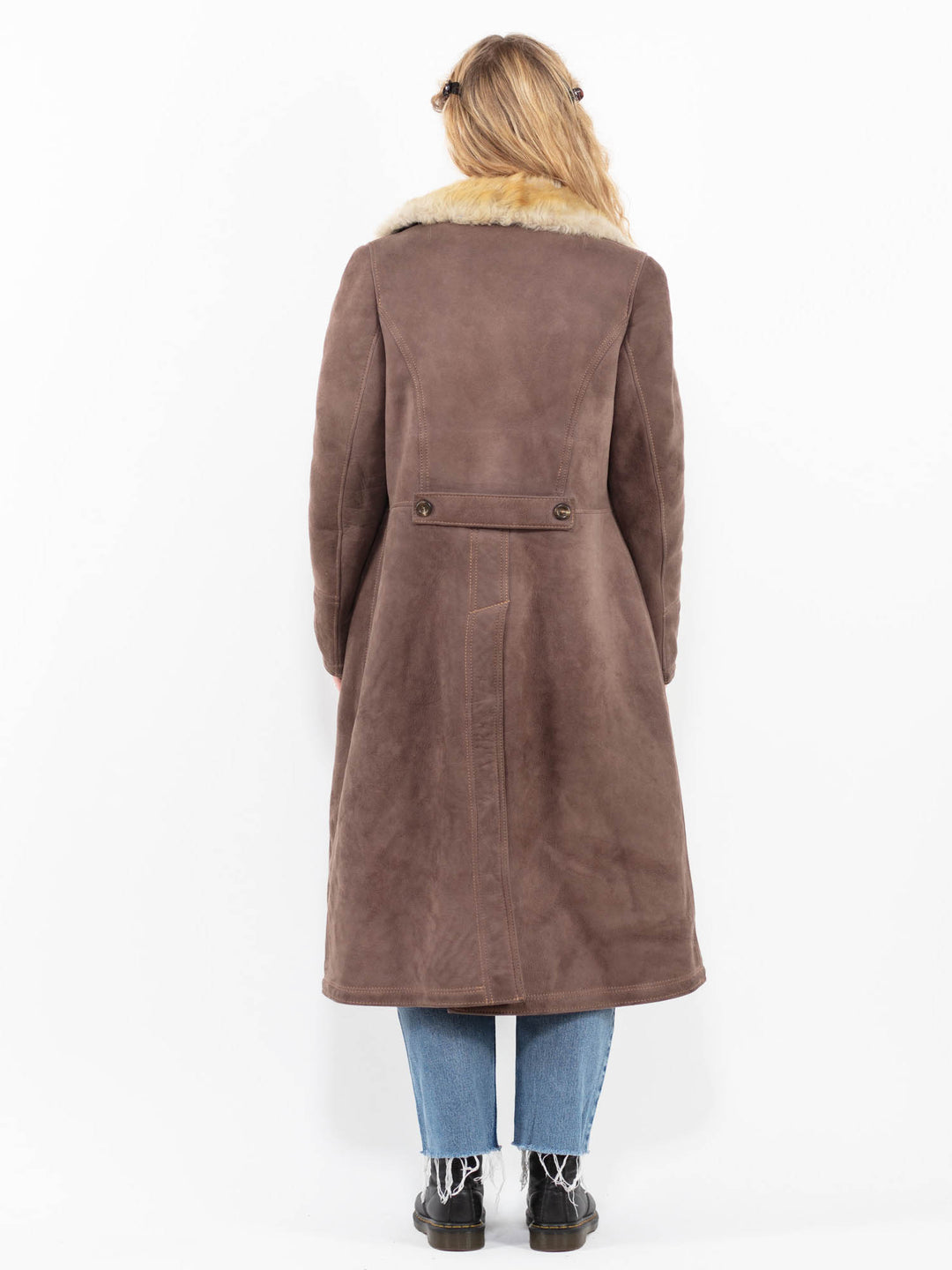 Vintage 70's Women Sheepskin Coat in BrownA0295