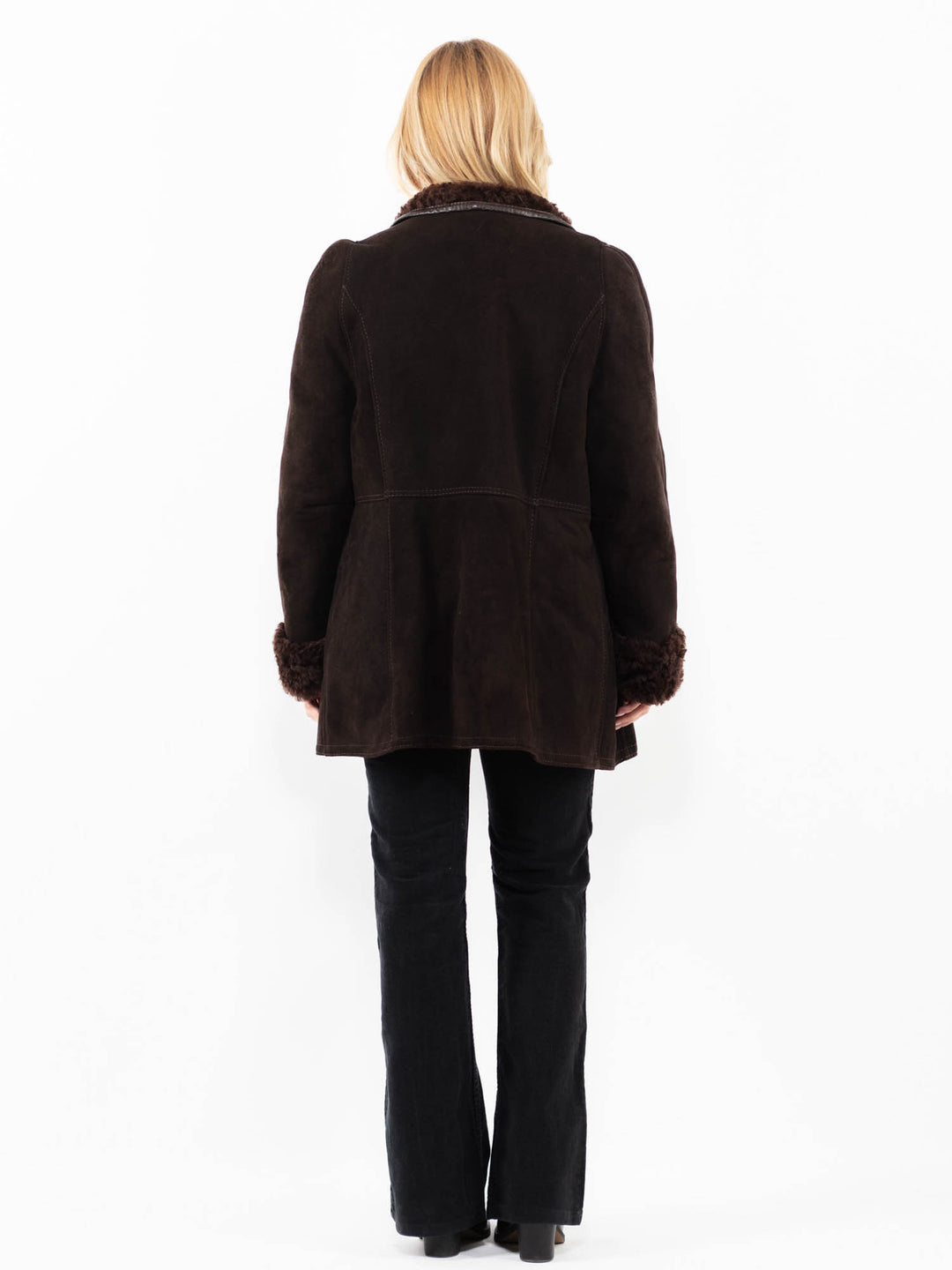 Vintage 70's Women Sheepskin Coat in BrownA0192