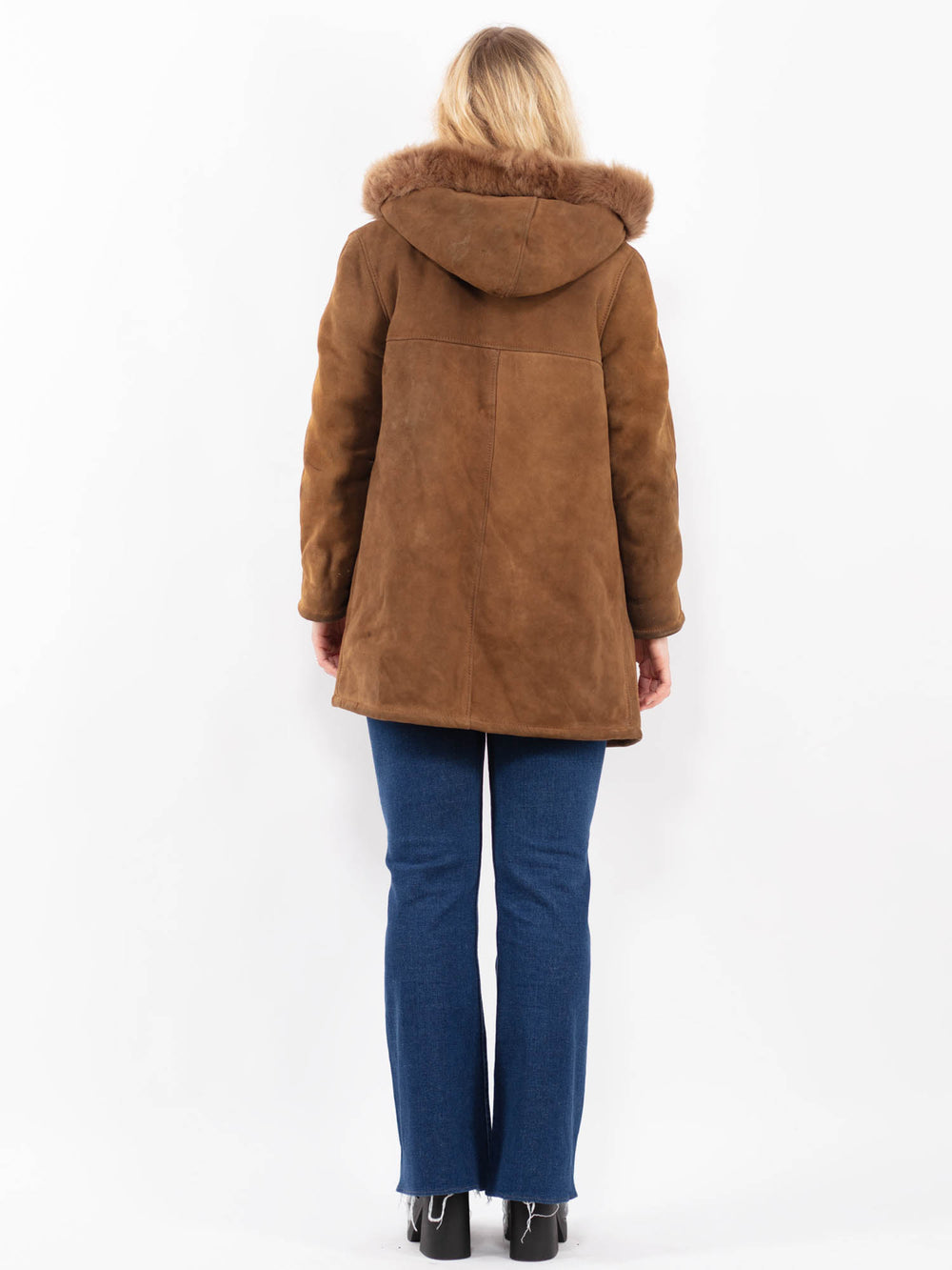 Vintage 70's Women Sheepskin Coat in BrownA0403