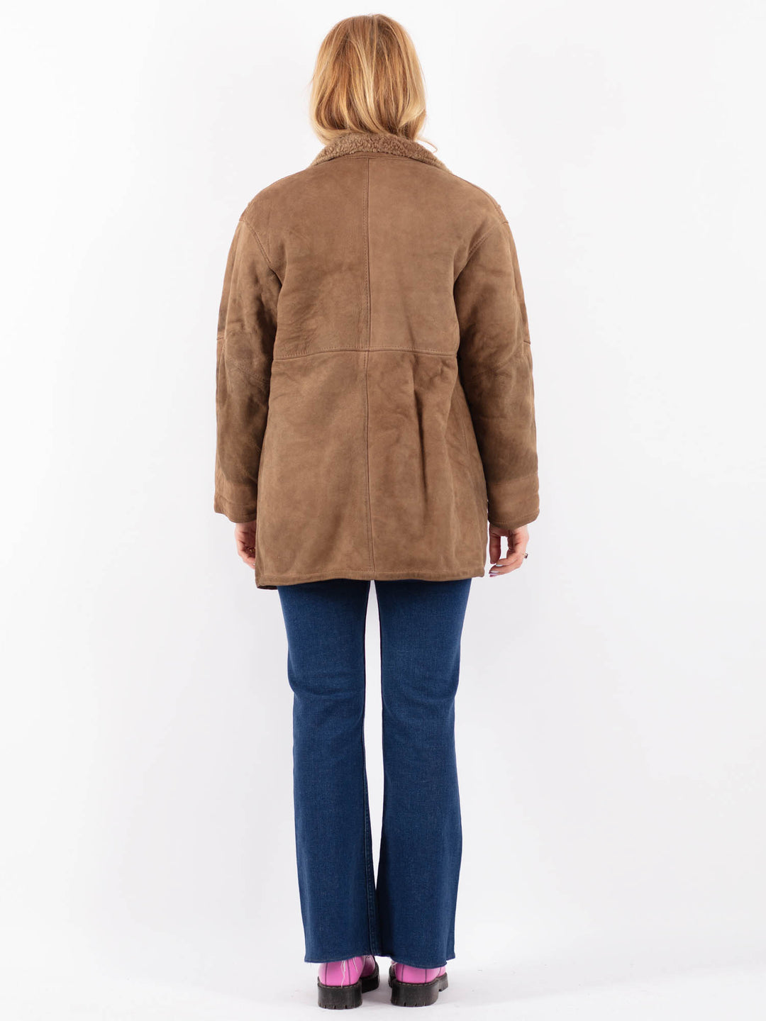 Vintage 70's Women Sheepskin Coat in BrownV9570