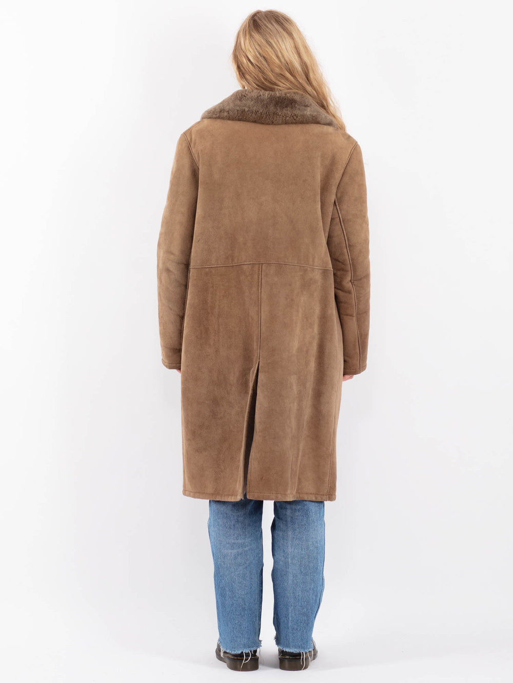 Vintage 70's Women Sheepskin Coat in BeigeV9496