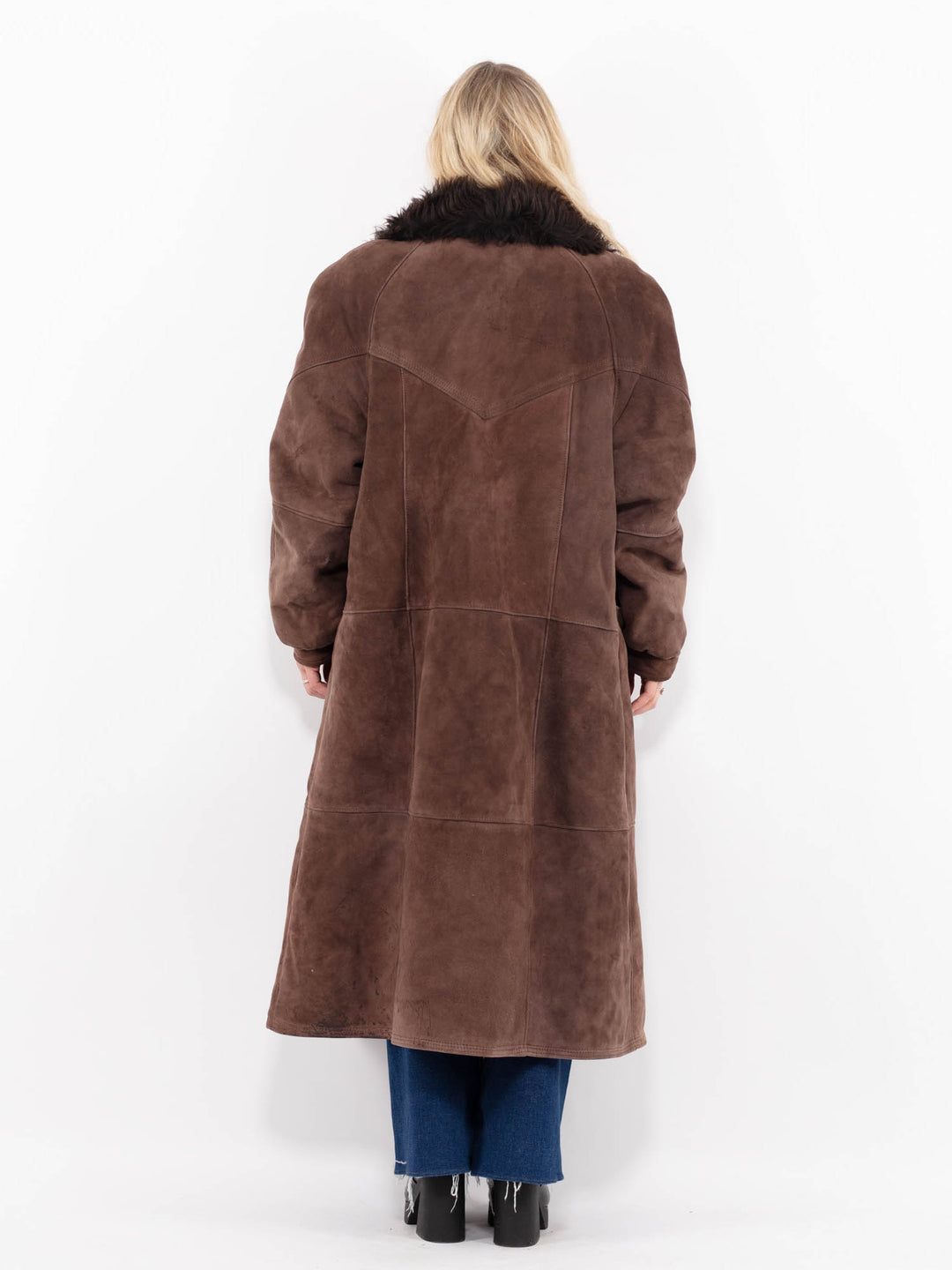 Vintage 70's Women Sheepskin Coat in BrownA1035