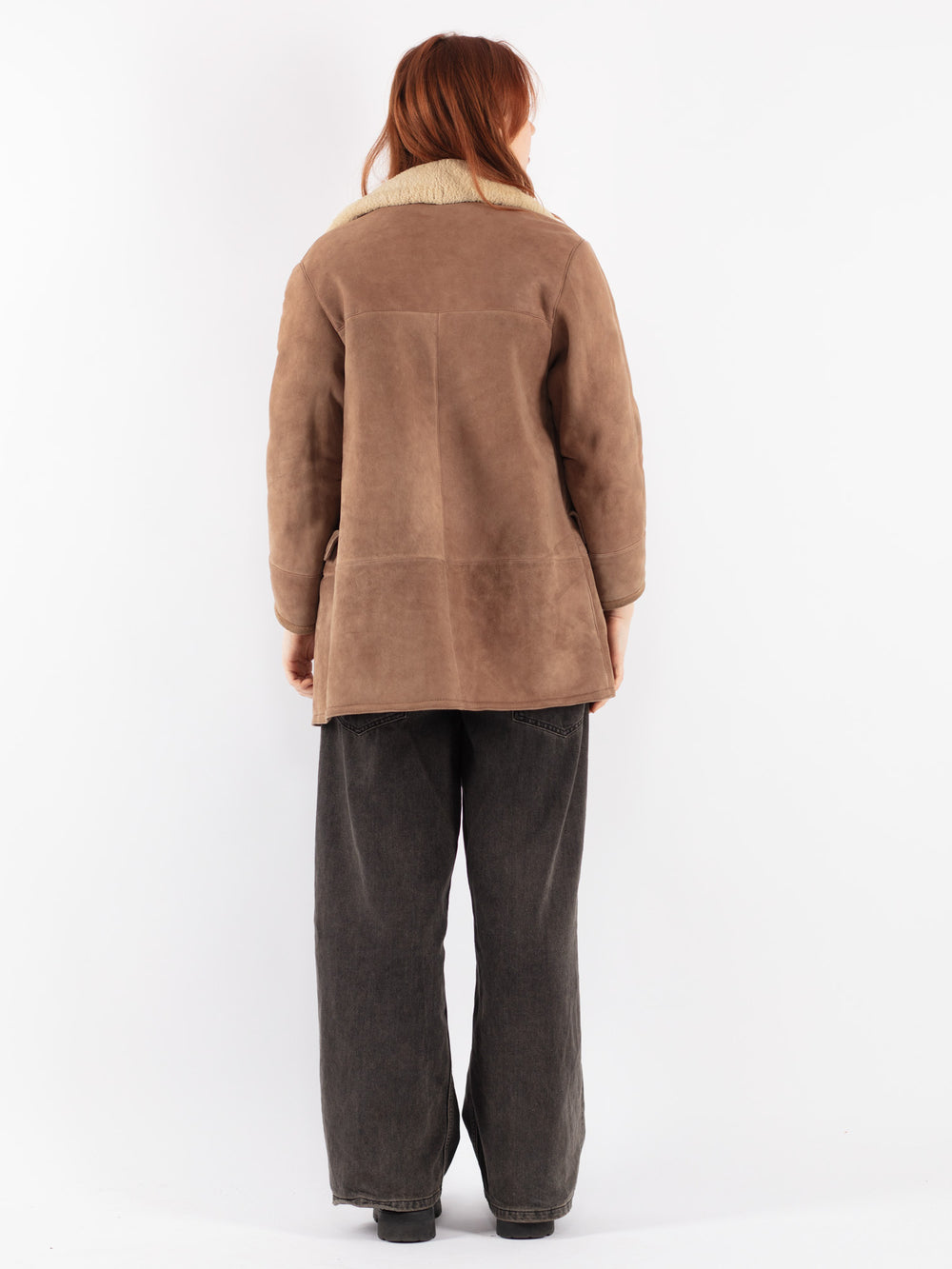 Vintage 70's Women Sheepskin Coat in BrownV8496