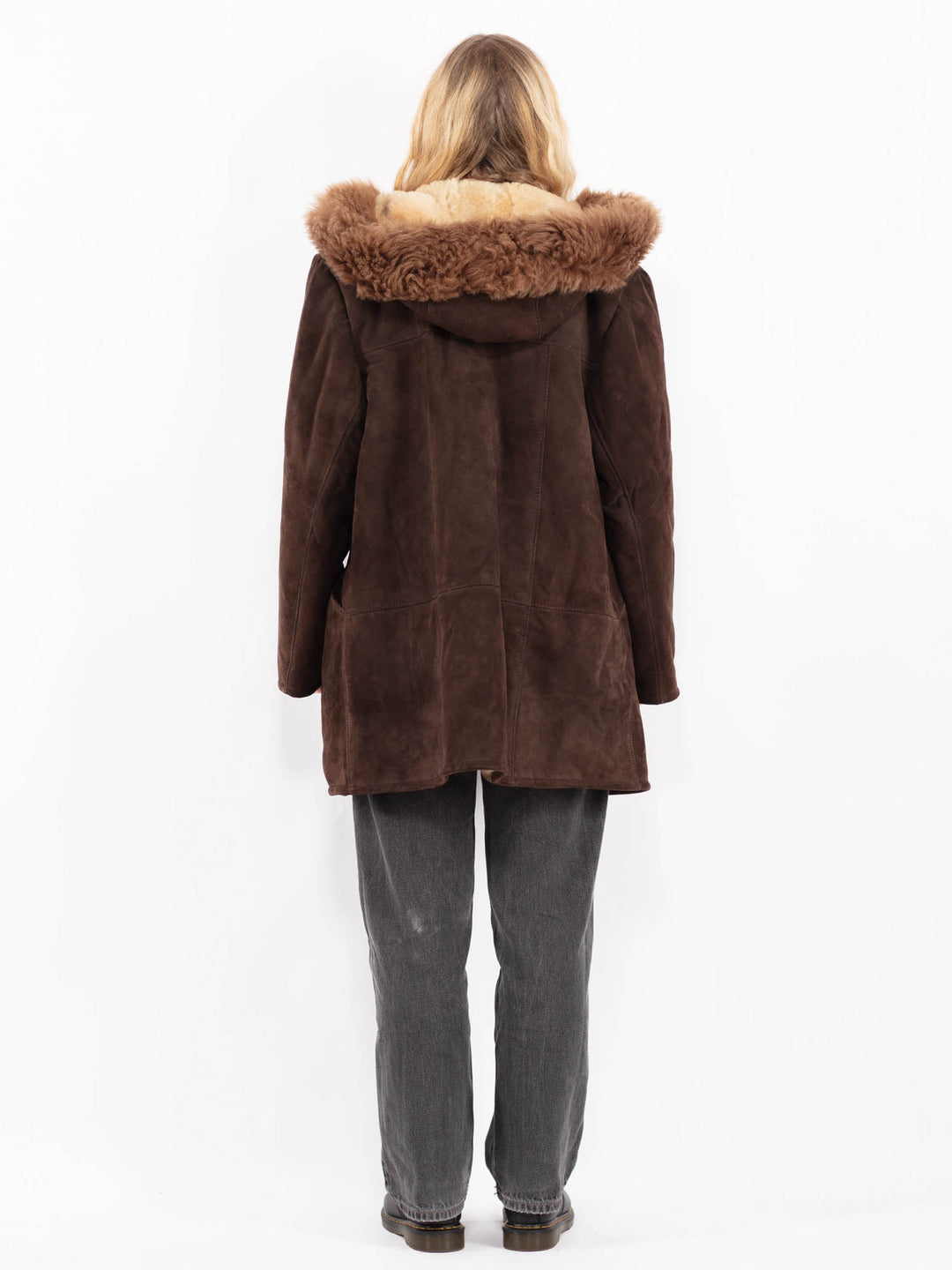 Vintage 70's Women Sheepskin Coat in BrownA0655