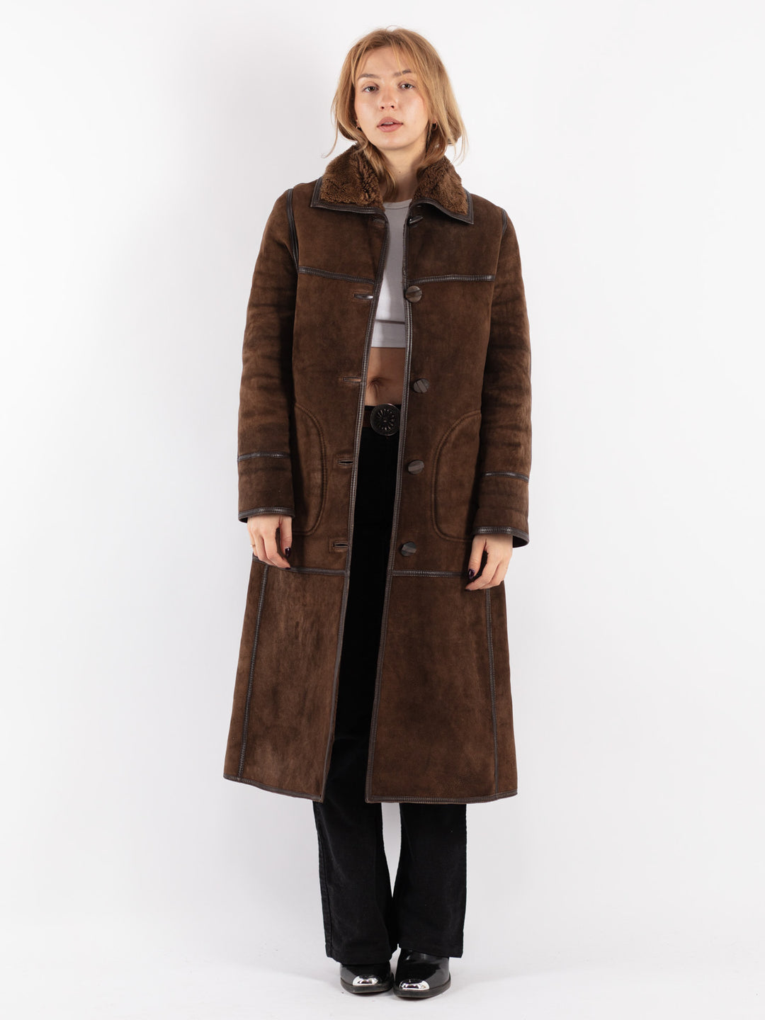 Vintage 70's Women Sheepskin in Brown