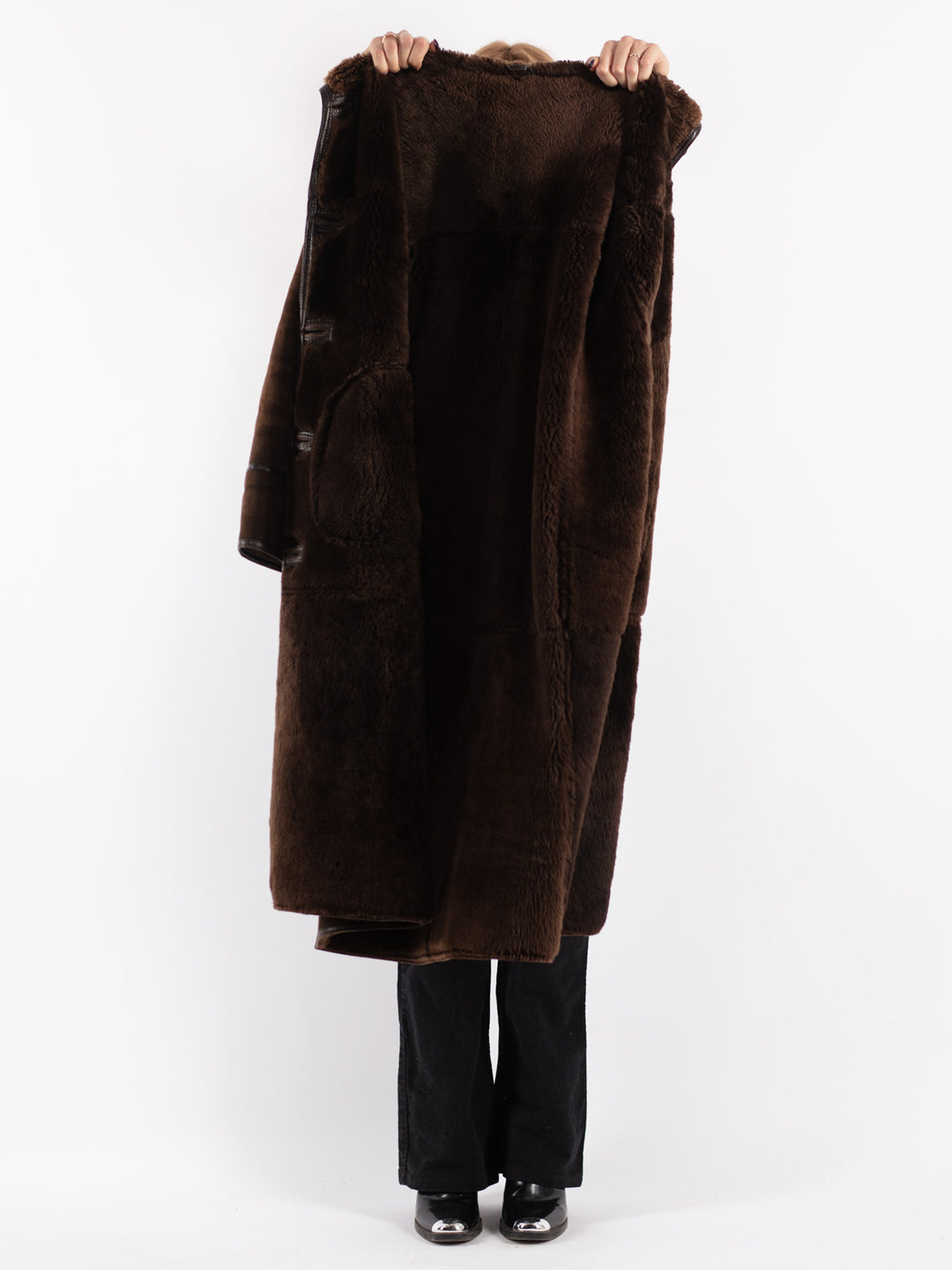 Vintage 70's Women Sheepskin in Brown