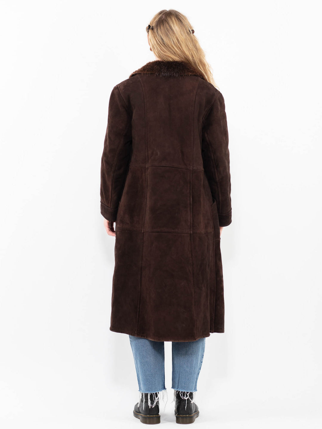 Vintage 70's Women Sheepskin Coat in BrownA0316